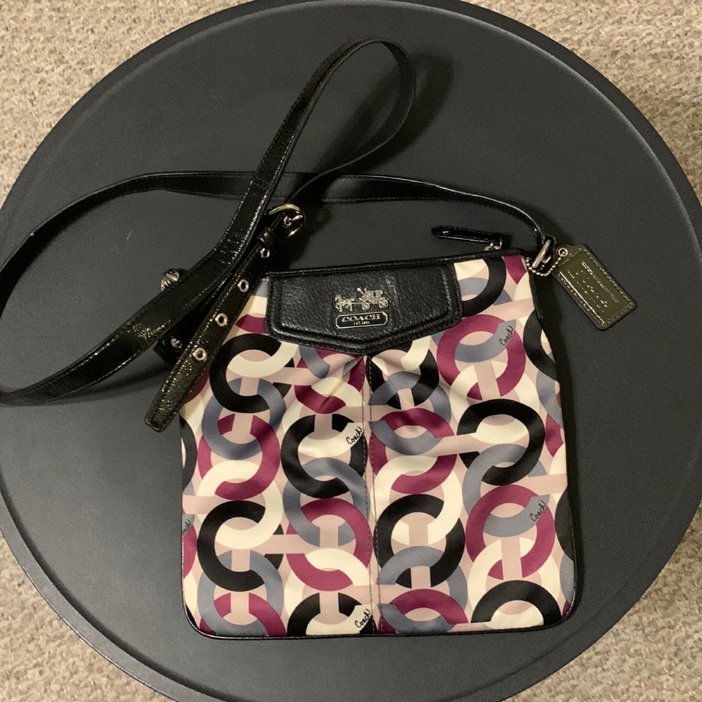 Authentic COACH bag-barely used crossbody multicolor bag.